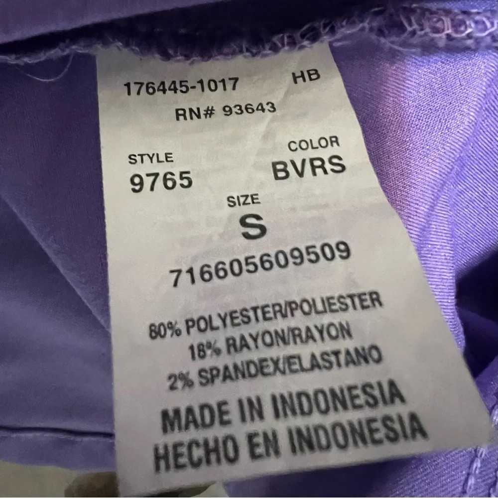 Sanibel Scrub Top. Purple. Small - Picture 4 of 5